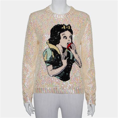 snow white crewneck gucci|Designer Luxury Wool Sweaters for Women .